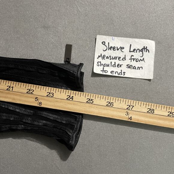 Cyber Goth Juniors Size Medium Black Faux Leather Mesh Sheer Cropped Jacket Punk - Picture 11 of 12